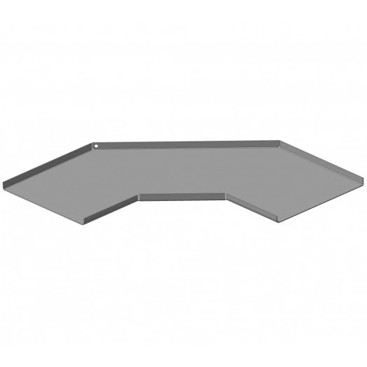 Крышка секции угловой КНЛ-У40 УХЛ1, оцинкованный лист(толщина покрытия 10-18 мкм), S1,0