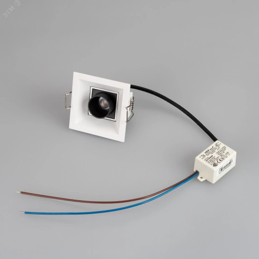 Светильник MS-ORIENT-BUILT-TURN-TC-S67x67-3W Warm3000 (WH-BK, 30 deg, 230V) (ARL, IP20 Металл, 5 лет)