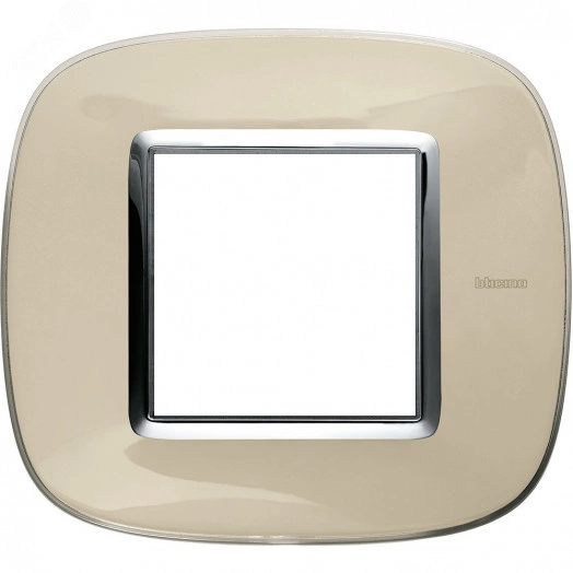 Axolute Накладки декоративные в форме эллипса прозрачные/бежевая карамель на 2 модуля