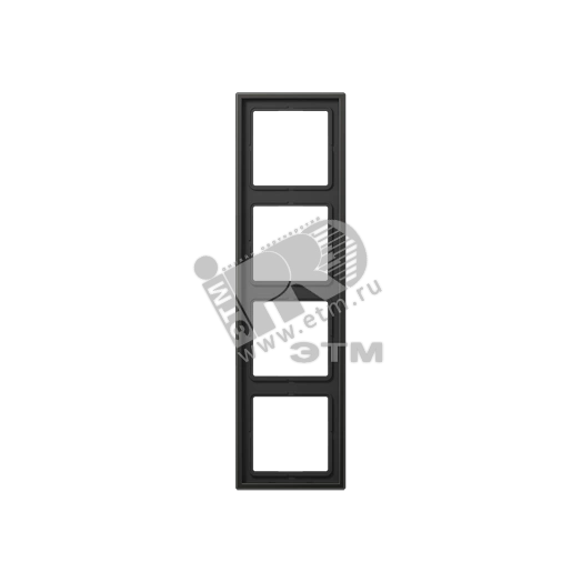 Рамка 4-я для горизонтальной/вертикальной установки  Серия- LS990  Материал- металл  Цвет- антрацит