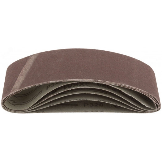 Ленты шлифовальные бесконечные, водостойкие, на тканевой основе, 5 шт, 75х457 мм Р 320