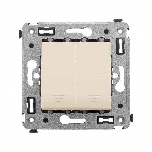 Avanti Кнопка двухклавишная в стену,Ванильная дым ка