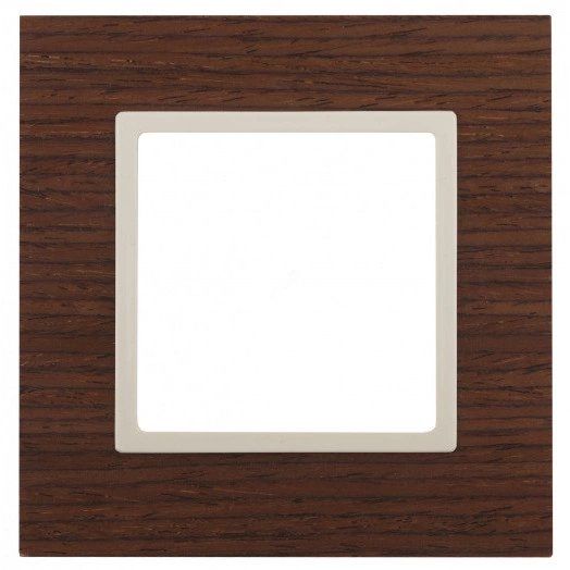 Рамка на 1 пост, дерево, Эра Elegance, дуб+сл.кость, 14-5301-09