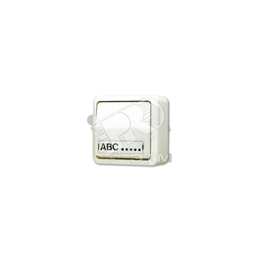 Выключатель 10AX 250V с полем для надписи накладной слоновая кость