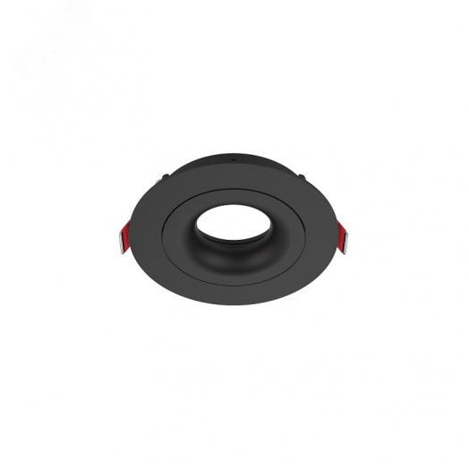 Рамка для модульного светильника FLEX 50 02 круглая встраиваемая 110х45мм RAL9005 черный муар поворотная