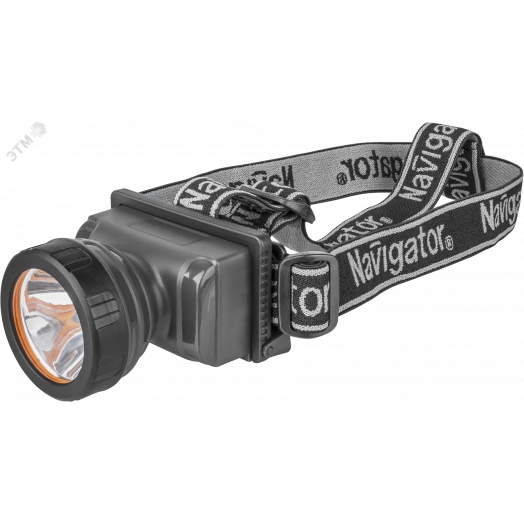 Фонарь светодиодный NPT-H10-ACCU 2Вт LED аккумуляторный налобный пластик