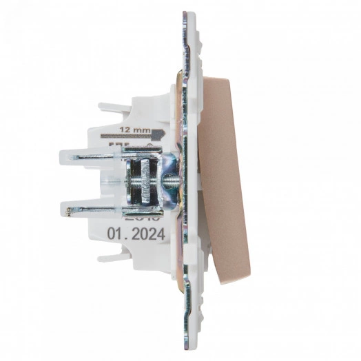 SKANDY Выключатель 1-клавишный проходной с индикацией 10А SK-V08Sa песочный IEK