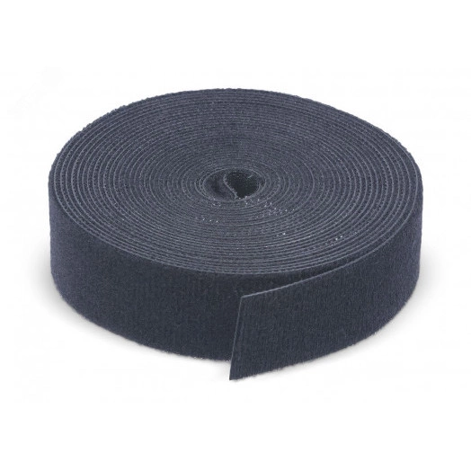 Лента (липучка) в рулоне, ширина 25 мм, длина 5 м, черная