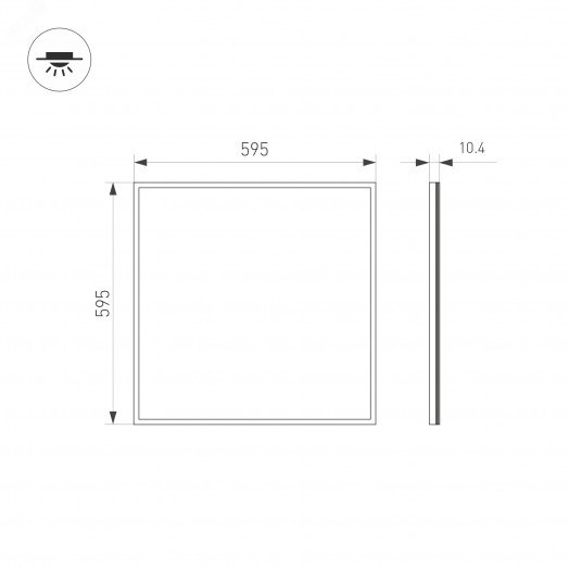 Панель IM-S600x600-40W Day4000 (WH, 120 deg, 230V)