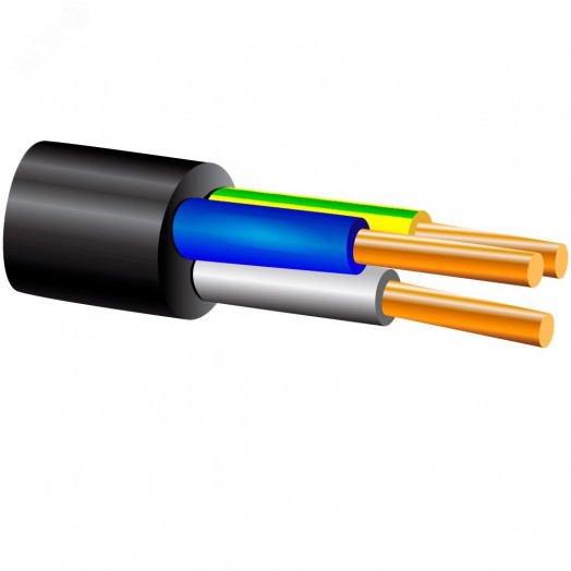Кабель силовой ВВГнг(А) 3х10ок (N, PE) - 0.66 ТРТС однопроволочный