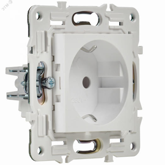 SKANDY Розетка с заземлением без защитных шторок 16А SK-R05W арктический белый IEK