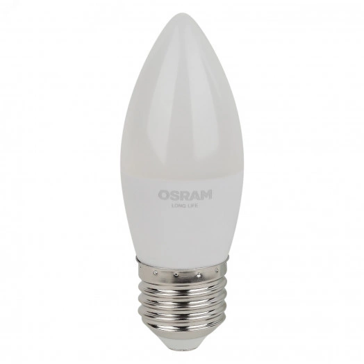 Лампа светодиодная LED 7Вт Е27 2700К 600Лм свеча 220В (замена 60Вт) OSRAM