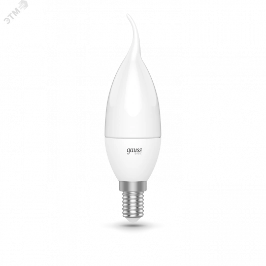 Лампа светодиодная LED 5.5 Вт 400 лм 3000К AC180-240В E14 свеча теплая  Basic Gauss