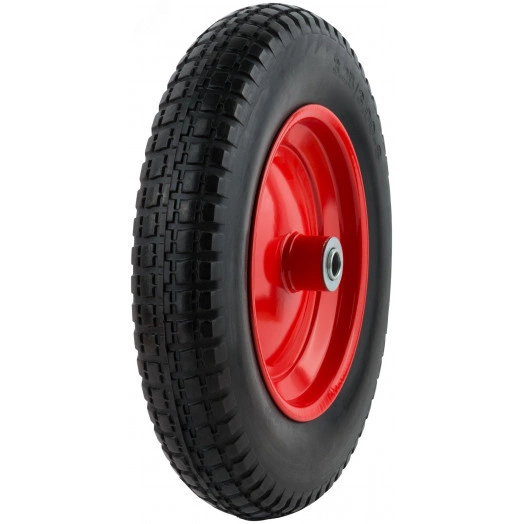 Колесо запасное полиуретановое 360х65 мм (PU 3.25-8), подшипники 16 мм, для тачек 77601 , 77602 , 77