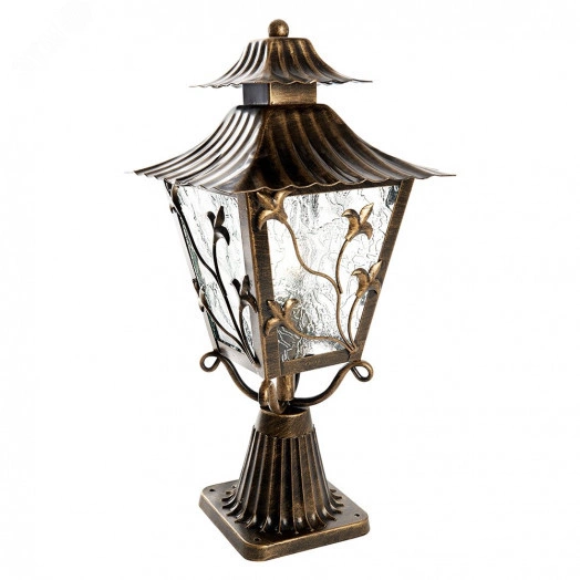 Светильник НТУ-60w на постамент Е27 IP44 черное золото