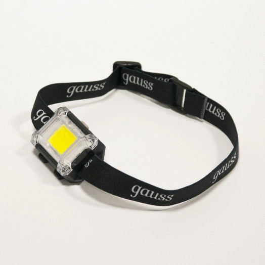 Фонарь налобный светодиодный LED 3 Вт 180 Лм модель GFL304 черный на батарейках 3xAAA Gauss