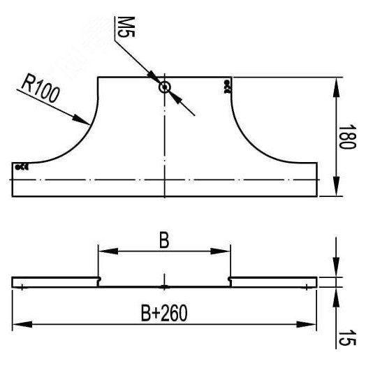 Траверса для подвеса лотка шириной до 500 мм цинк-ламельная