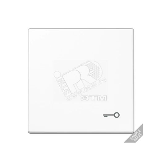 Клавиша для  выключателя с символом  замок   светло-серая