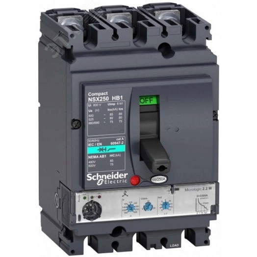 Выключатель автоматический силовой в литом корпусе для промышленного электроснабжения