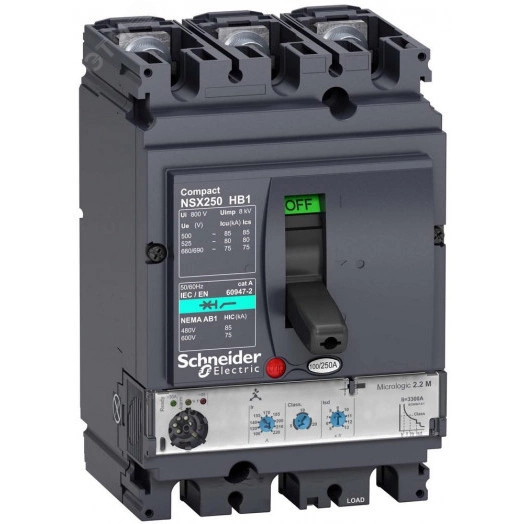 Выключатель автоматический силовой в литом корпусе для промышленного электроснабжения