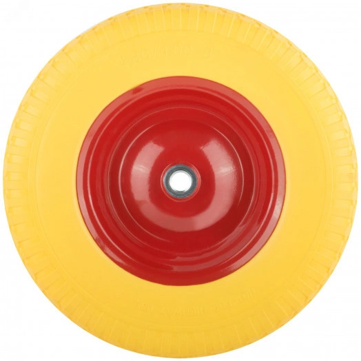 Колесо запасное полиуретановое 400х90x230 мм (4.80''/4.00''-8''), подшипники 20 мм, для тачки 77557