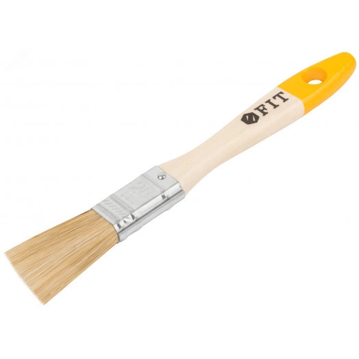 Кисть флейцевая ''Стандарт-Плюс'', натур.светлая щетина, деревянная ручка 3/4'' (19 мм)