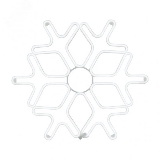 Фигура Снежинка из гибкого неона, 60х60 см, свечение синее