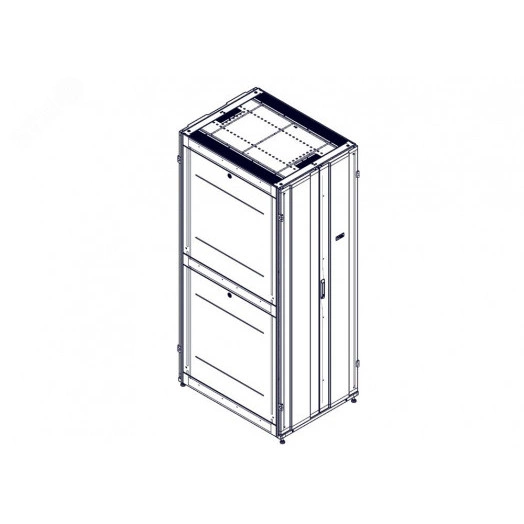 Шкаф Uniprom. 48U-800/1070. боковые панели 4шт. черный