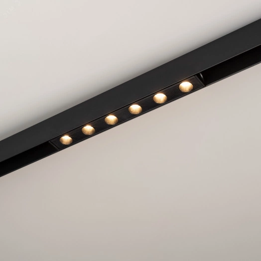 Светильник MAG-DOTS-25-L200-6W Warm3000 (BK, 30 deg, 24V) (, IP20 Металл, 3 года)