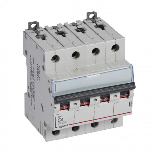 Выключатель автоматический четырехполюсный 4А С DX3 6kA/10kA