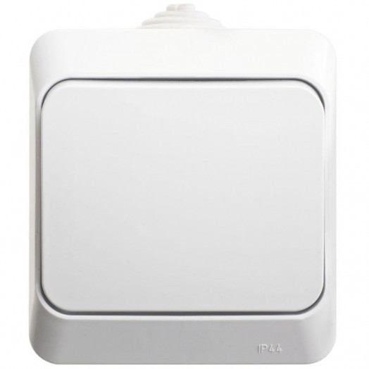 Переключатель проходной 1-кл. ОП Этюд 10А IP44 10AX бел. SchE BA10-046B