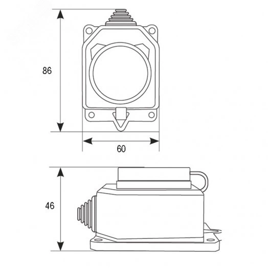 Розетка настенная однофазная с заглушкой КОМПАКТ каучук красный