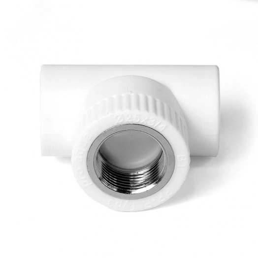 Тройник комбинированный 32 х 3/4' ВР полипропиленовый PPR белый