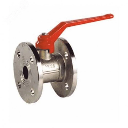 Кран шаровой латунный фланцевый Ду 65 Ру16 никелированный полнопроходной рычаг