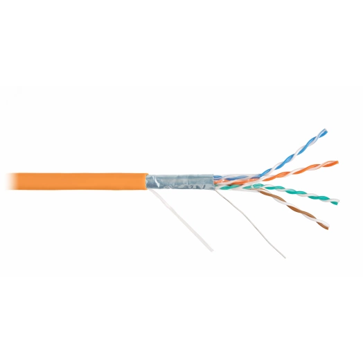 Витая пара F/UTP 4 пары Cat 5e одножильный медный 049мм внутренний LSZH оранжевый 305м