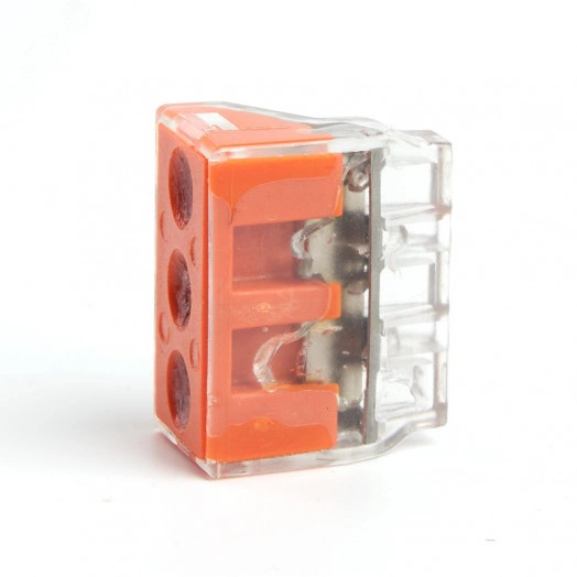 Клемма монтажная 3-проводная для одножильных проводников (с пастой), LD773-173-1