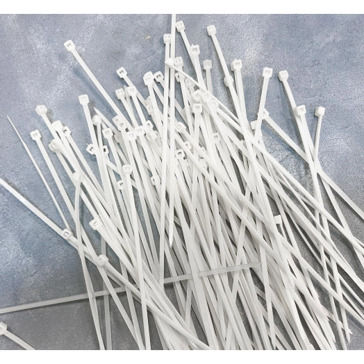 Хомут-стяжки ленточные 9*760 бел. (50 шт)