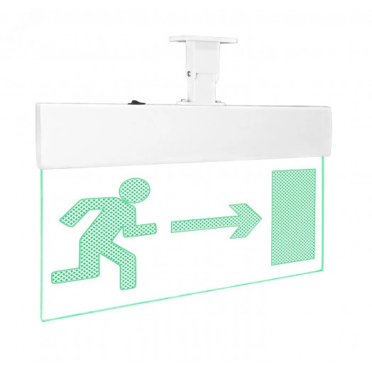 Оповещатель световой с резервным источником питания Молния-220-РИП Ультра Человек вправо в дверь зеленые светодиоды