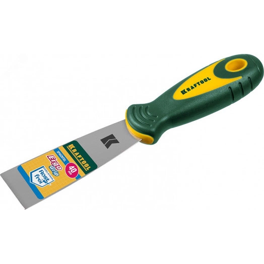 Шпательная лопатка с 2-компонент ручк, профилиров нержав полотно, 40мм