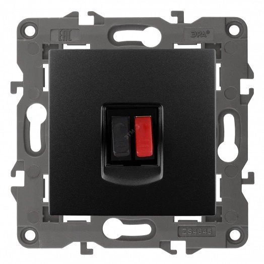 Розетка аудио, Эра Elegance, антрацит, 14-3111-05