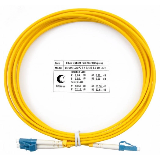 Шнур оптический duplex 3м LC-LC 9/125 sm LSZH