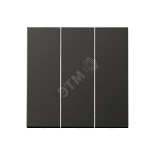 Клавиша 3-я для 3-х клавишных выключателей  без подсветки. Серия LS990  Материал- металл  Цвет- антрацит