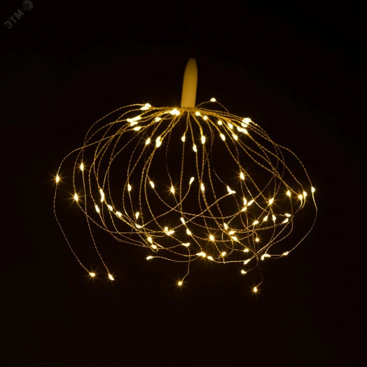 Новогодний декоративный подвесной светильник Салют, теплый белый, 90 LED, 2*ААА ENIS-90W