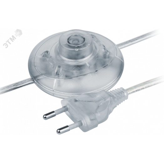 Шнур NPS-FS01-170-2x0.5-TR 1.7м с выкл. прозр. Nav