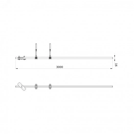 Лоток перфорированный 300х50 L=2000мм цинк-ламельный