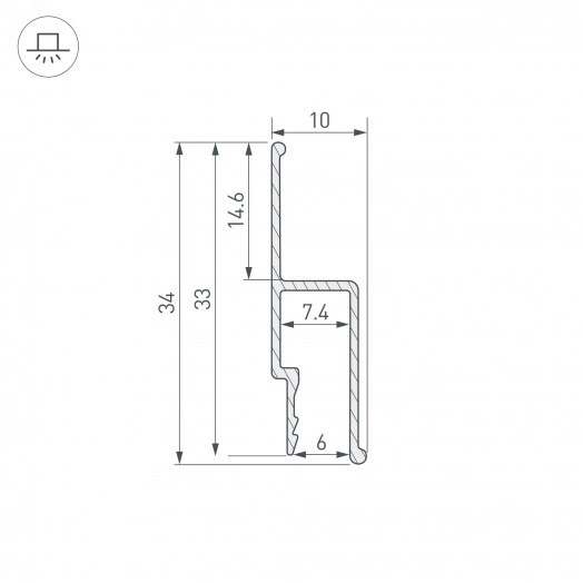 Профиль STRETCH-WALL-TECH-2500 (Arlight, Алюминий)