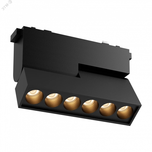 Светильник светодиодный трековый линейный Comfort/R L122 для магнитной системы Galakti 122х26х80 мм 6 Вт 4000 K 24 град CRI>90 черный