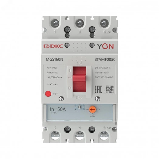 Автоматический выключатель YON MGS160 3P 40-50A 36kA