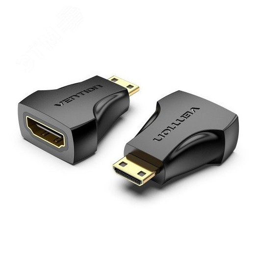 Адаптер переходник HDMI 19F на mini HDMI 19M, контакты позолоченные