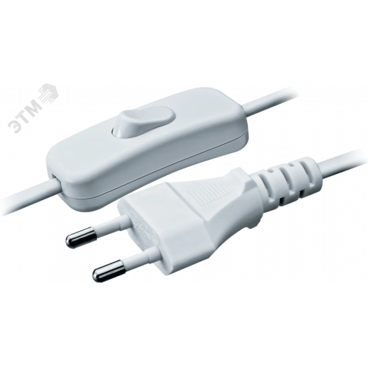 Шнур с выключателем 94 667 NPS-FS-170-WH 2x0.75 1.7м белый